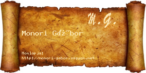 Monori Gábor névjegykártya