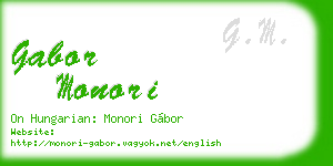 gabor monori business card