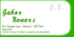gabor monori business card